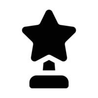 Simple Award solid icon. The icon can be used for websites, print templates, presentation templates, illustrations, etc vector