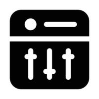 Simple Sound Mixer solid icon. The icon can be used for websites, print templates, presentation templates, illustrations, etc vector
