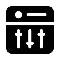 Simple Sound Mixer solid icon. The icon can be used for websites, print templates, presentation templates, illustrations, etc vector