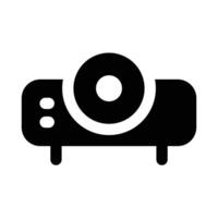 Simple Projector solid icon. The icon can be used for websites, print templates, presentation templates, illustrations, etc vector
