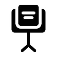 Simple Music Stand solid icon. The icon can be used for websites, print templates, presentation templates, illustrations, etc vector