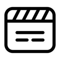 Simple Clapperboard icon. The icon can be used for websites, print templates, presentation templates, illustrations, etc vector