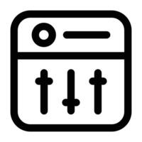 Simple Sound Mixer icon. The icon can be used for websites, print templates, presentation templates, illustrations, etc vector