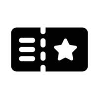 Simple Ticket solid icon. The icon can be used for websites, print templates, presentation templates, illustrations, etc vector