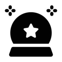 Simple Magic Ball solid icon. The icon can be used for websites, print templates, presentation templates, illustrations, etc vector