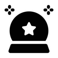 Simple Magic Ball solid icon. The icon can be used for websites, print templates, presentation templates, illustrations, etc vector