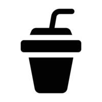 Simple Soft Drink solid icon. The icon can be used for websites, print templates, presentation templates, illustrations, etc vector