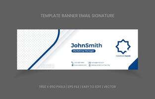 email signature template design for business company and corporate identity. promotion banner footer email. vector