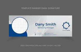 email signature template design for business company and corporate identity. promotion banner footer email. vector