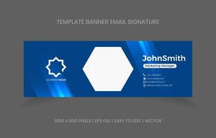 email signature template design for business company and corporate identity. promotion banner footer email. vector