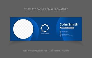 email signature template design for business company and corporate identity. promotion banner footer email. vector