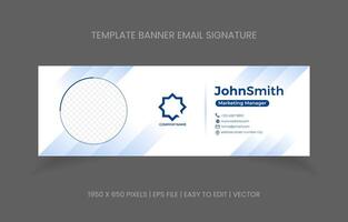 email signature template design for business company and corporate identity. promotion banner footer email. vector