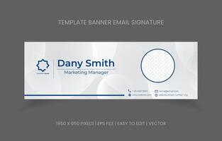 email signature template design for business company and corporate identity. promotion banner footer email. vector