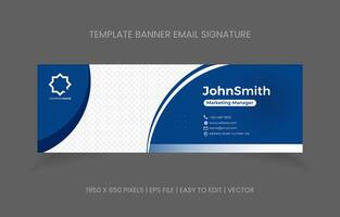 email signature template design for business company and corporate identity. promotion banner footer email. vector