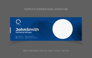 email signature template design for business company and corporate identity. promotion banner footer email. vector