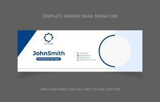 email signature template design for business company and corporate identity. promotion banner footer email. vector