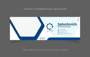 email signature template design for business company and corporate identity. promotion banner footer email. vector