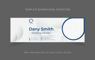 email signature template design for business company and corporate identity. promotion banner footer email. vector