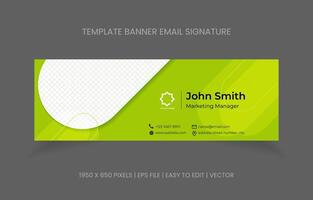 email signature template design for business company and corporate identity. promotion banner footer email. vector