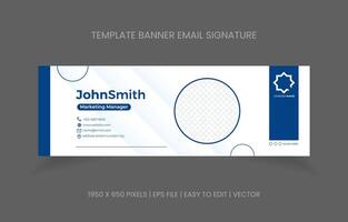 email signature template design for business company and corporate identity. promotion banner footer email. vector