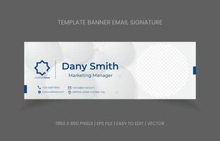 email signature template design for business company and corporate identity. promotion banner footer email. vector