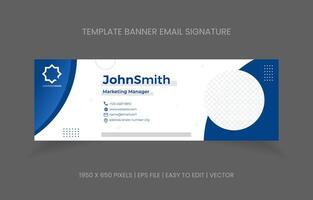 email signature template design for business company and corporate identity. promotion banner footer email. vector