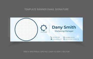 email signature template design for business company and corporate identity. promotion banner footer email. vector