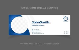 email signature template design for business company and corporate identity. promotion banner footer email. vector