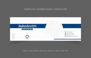 email signature template design for business company and corporate identity. promotion banner footer email. vector