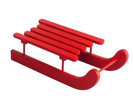 Wooden red sled photo