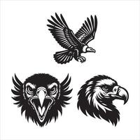 condor silhouette icon graphic logo design vector