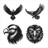 condor silhouette icon graphic logo design vector