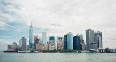 The downtown New York City skyline photo
