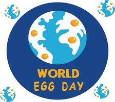 national egg day and world egg day vector