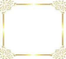 Golden rectangle frame islamic wedding invitation vector