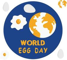 national egg day and world egg day vector