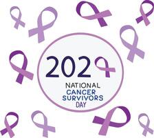 día nacional de los sobrevivientes del cáncer vector