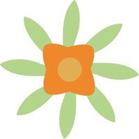 Simple orange flower illustration vector