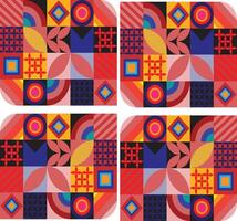 Premium geometric bauhaus pattern design vector