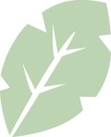 Simple tropical green leaf illustration vector