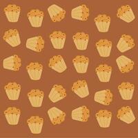 Cupcake pattern. Pastry pattern for wallpaper, surface design and fabric pattern vector