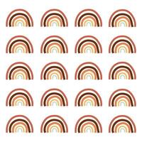 Boho Rainbow Pattern on white background vector