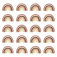 Boho Rainbow Pattern on white background vector