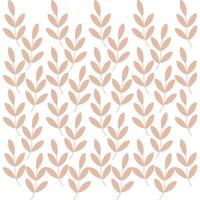 Hand drawn leaves pattern for background, fabric print vector