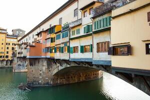 Bridge Ponte Vecchio at sunset, Florence. photo