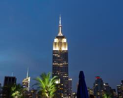 Empire State Building at sunset photo