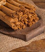 Bunch of Ceylon cinnamon photo