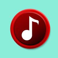 Music icon 3D illustration vector