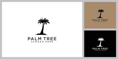 palm tree logo design template vector