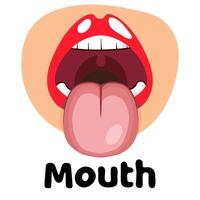 mouth icon illustration vector